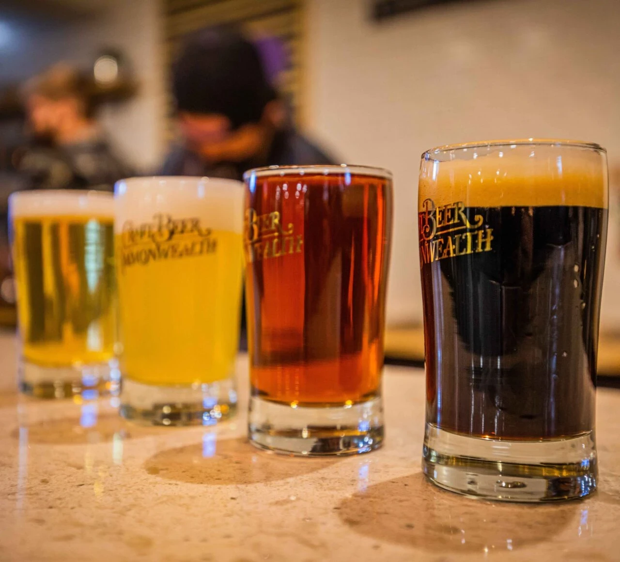 Flight of beer from Craft Beer Commonwealth